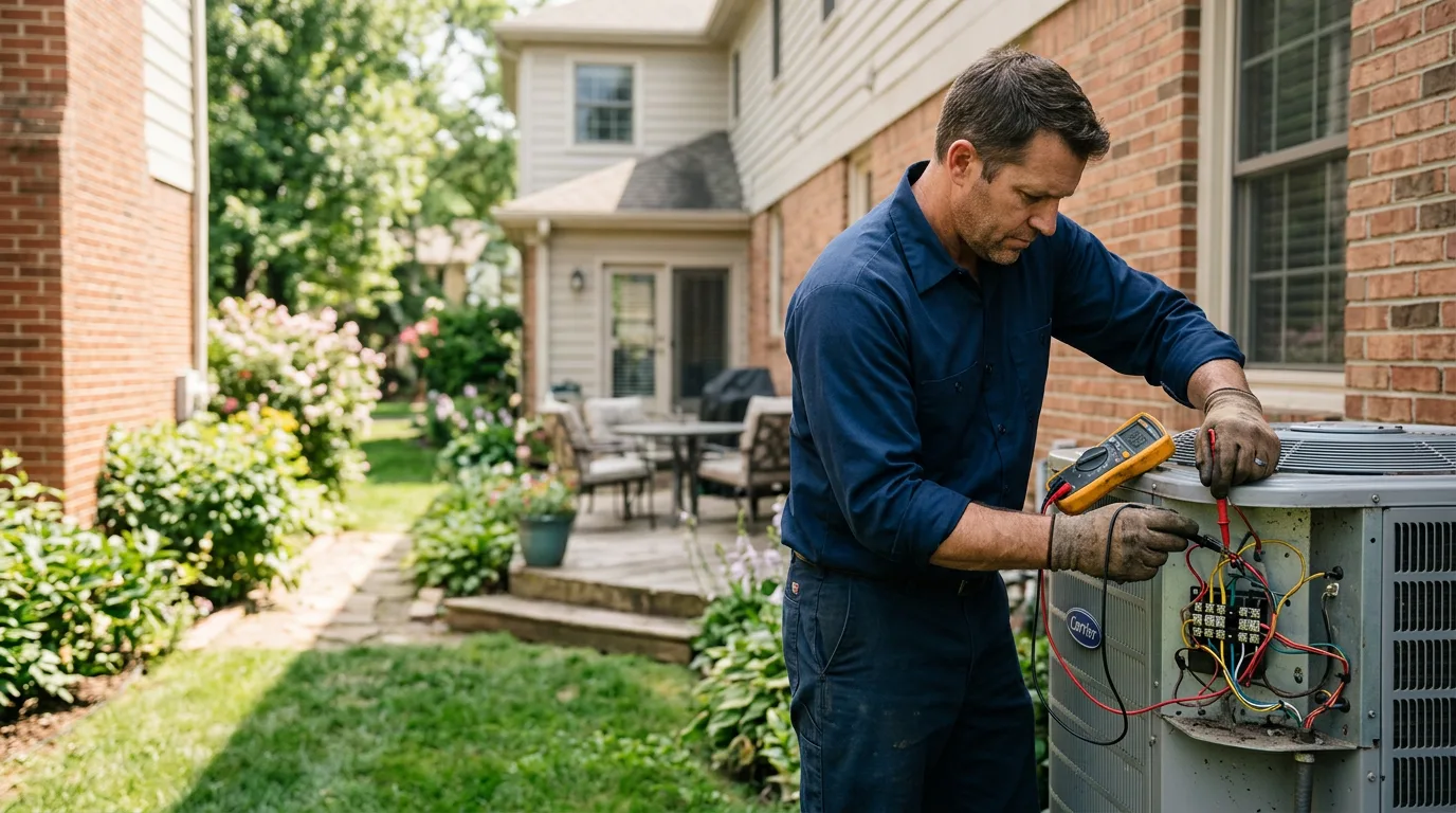 HVAC technician working near Manvel, ND